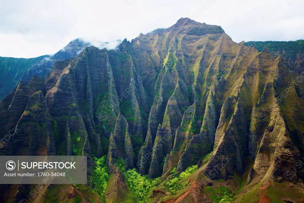 Rugged landscape on an hawaiian island; Hawaii, United States of America