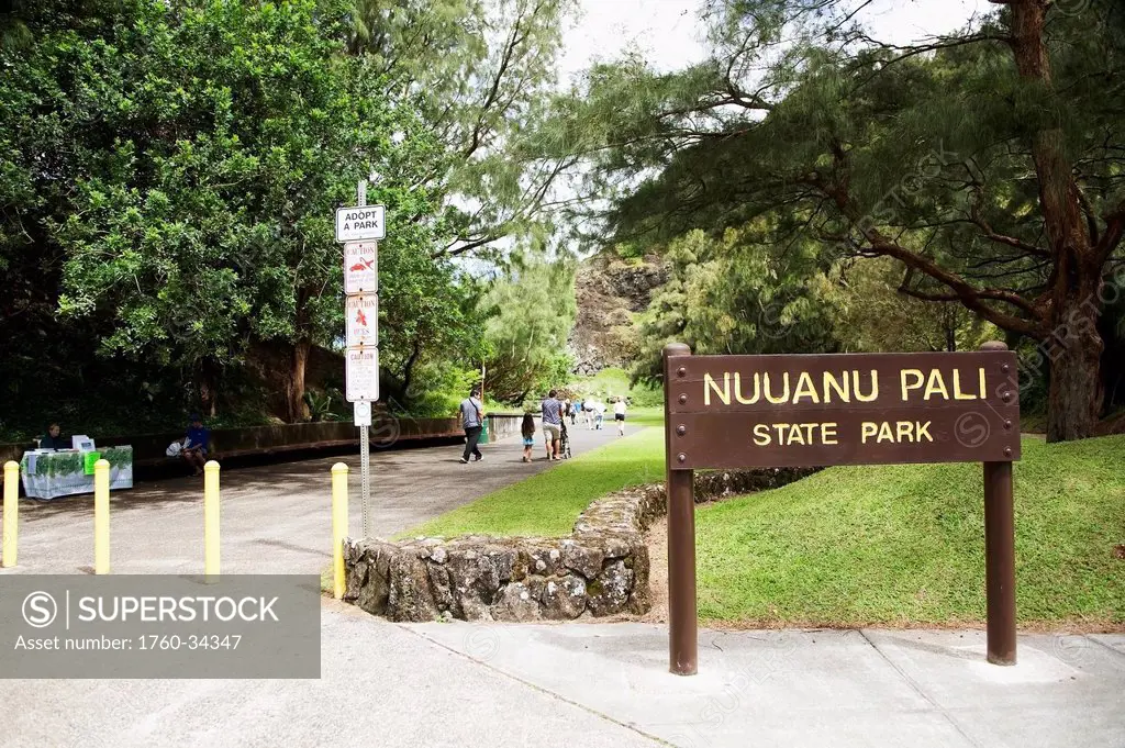 Nuuanu Pali State Park and lookout; Oahu, Hawaii, United States of America