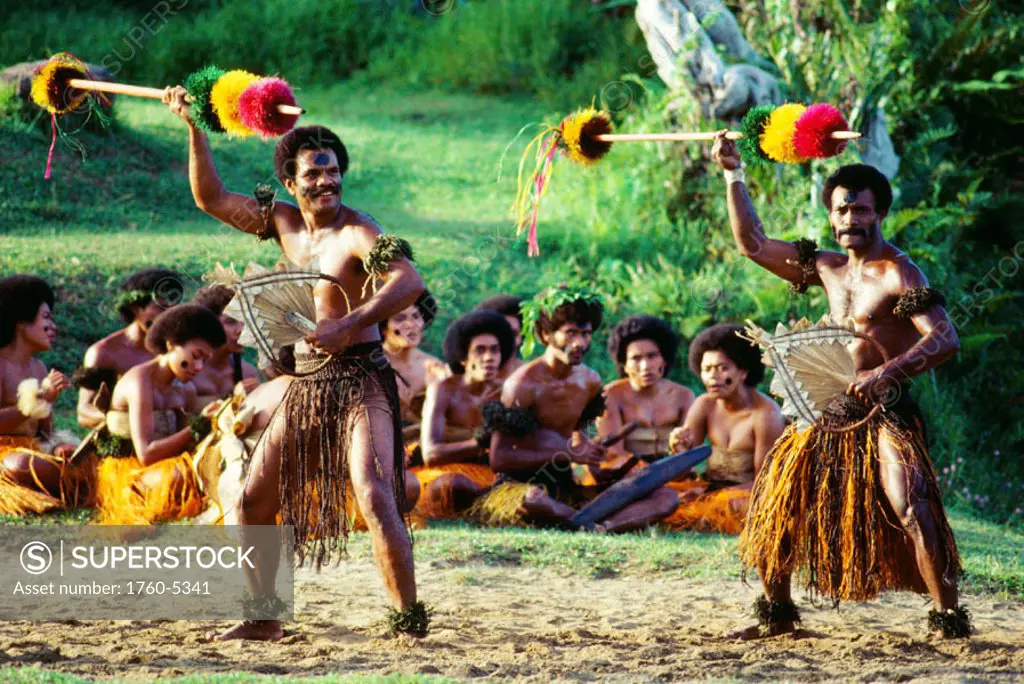 Fiji, Fijian man dancing by Dance Theatre of Fiji