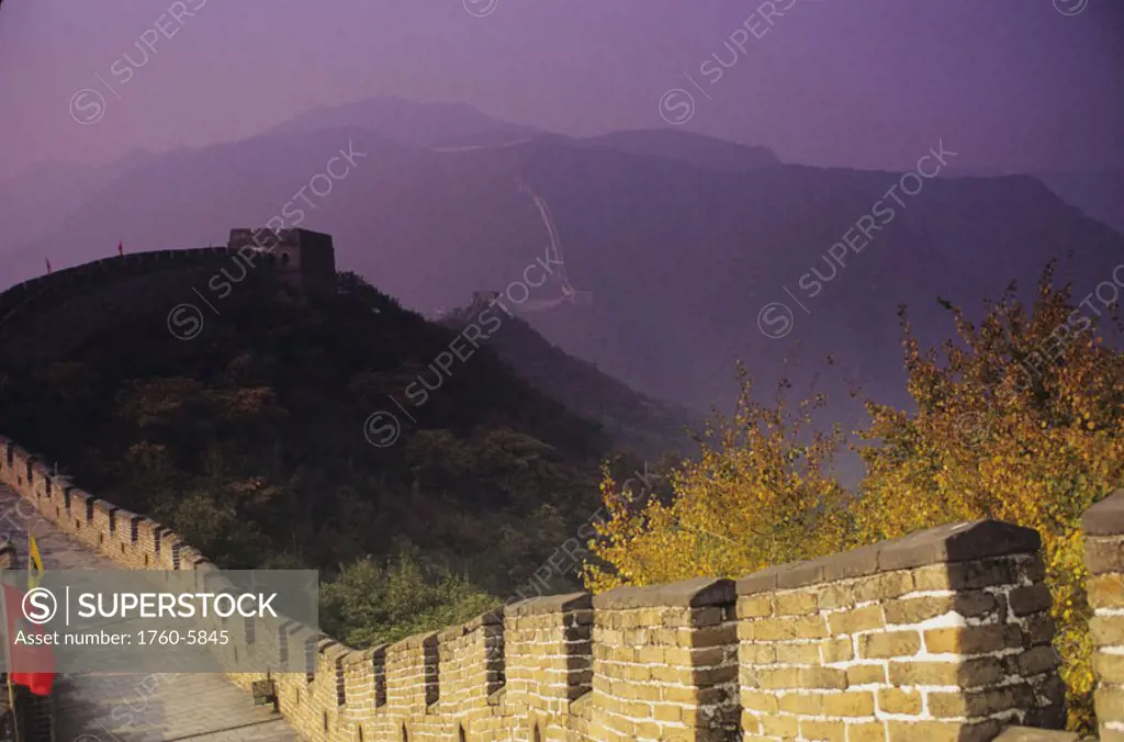 China, Mu Tian Yu, The Great Wall of China, misty sky