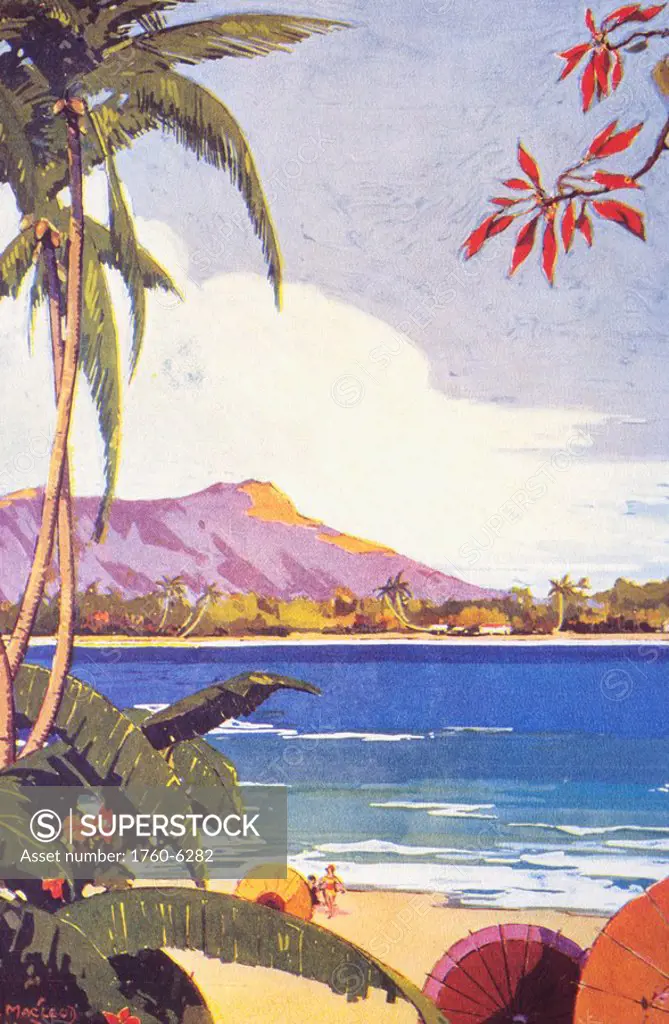 c 1922, Hawaii, Oahu, Waikiki, view of Diamond Head 