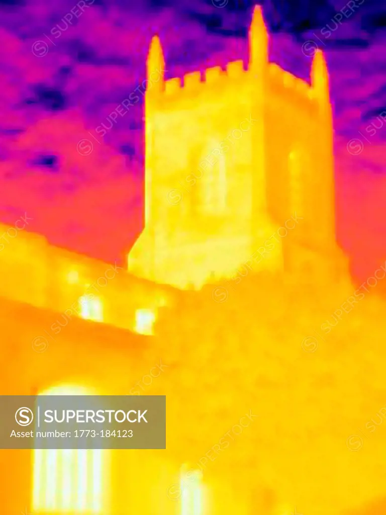Thermal image of church building