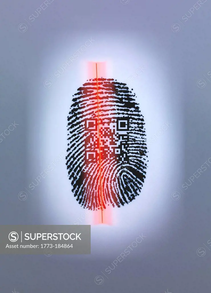 Fingerprint and QR code in scanner