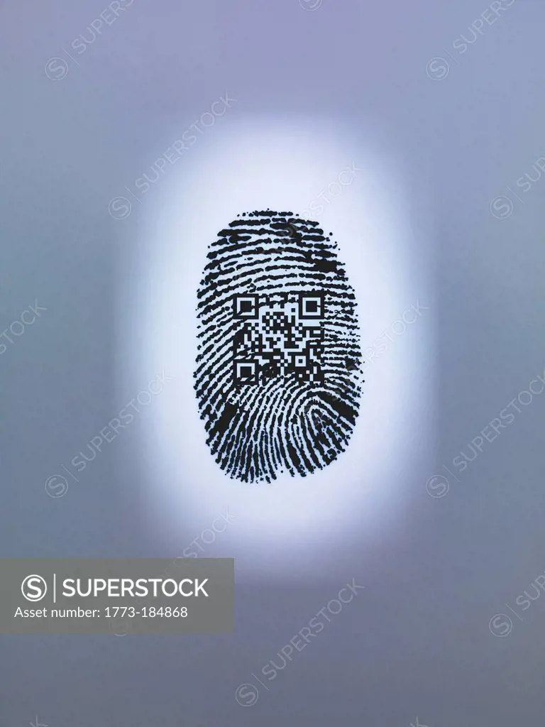 QR code in finger print