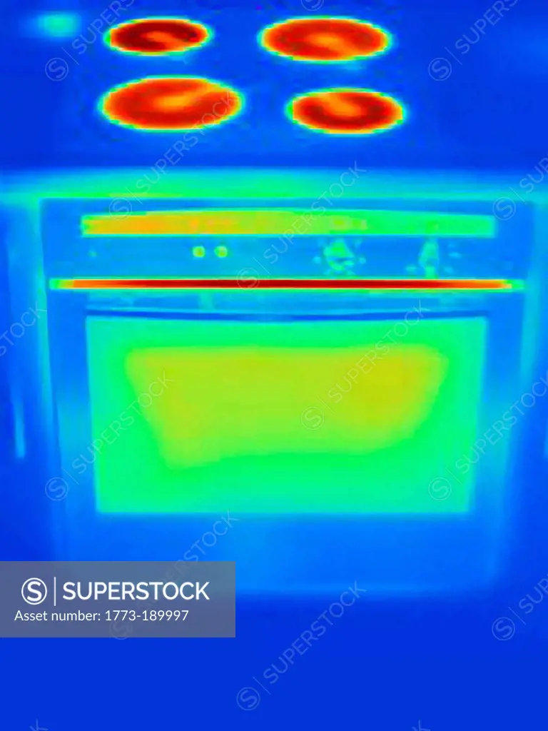 Thermal image of oven