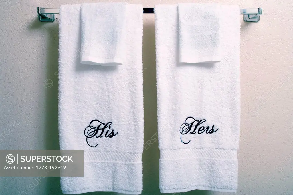 His and hers matching towels