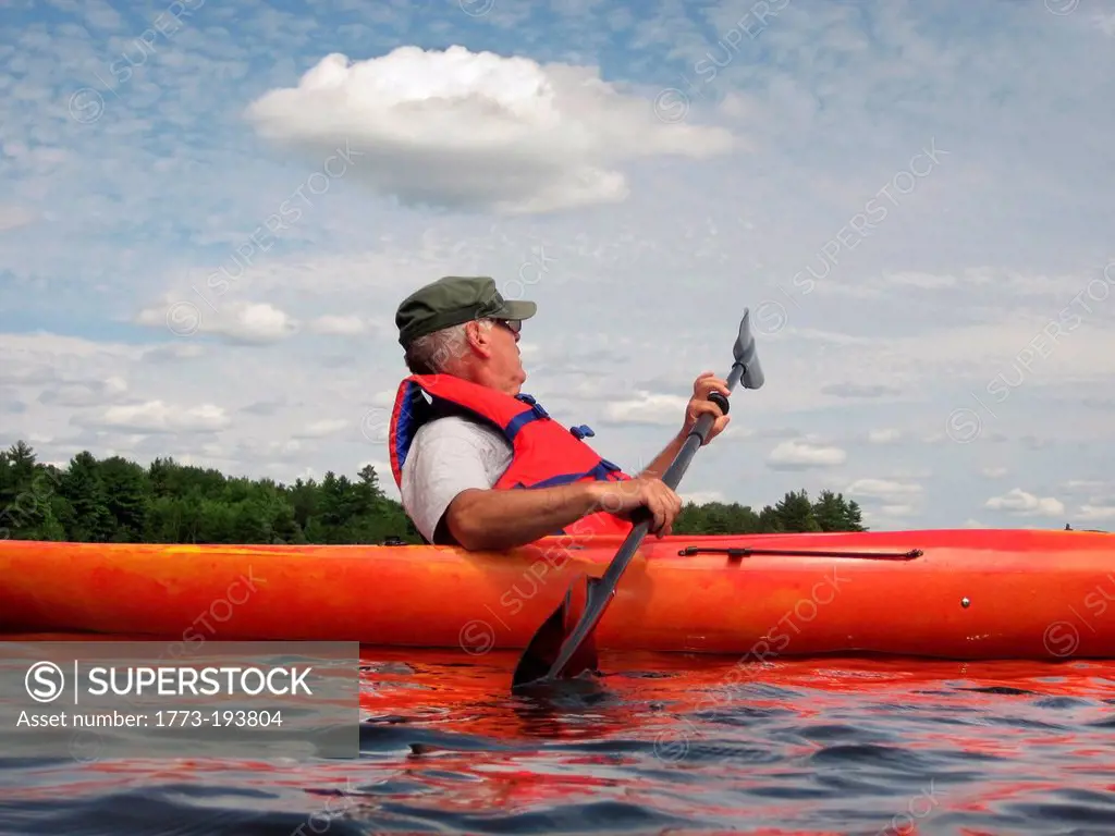 Man in a kayak