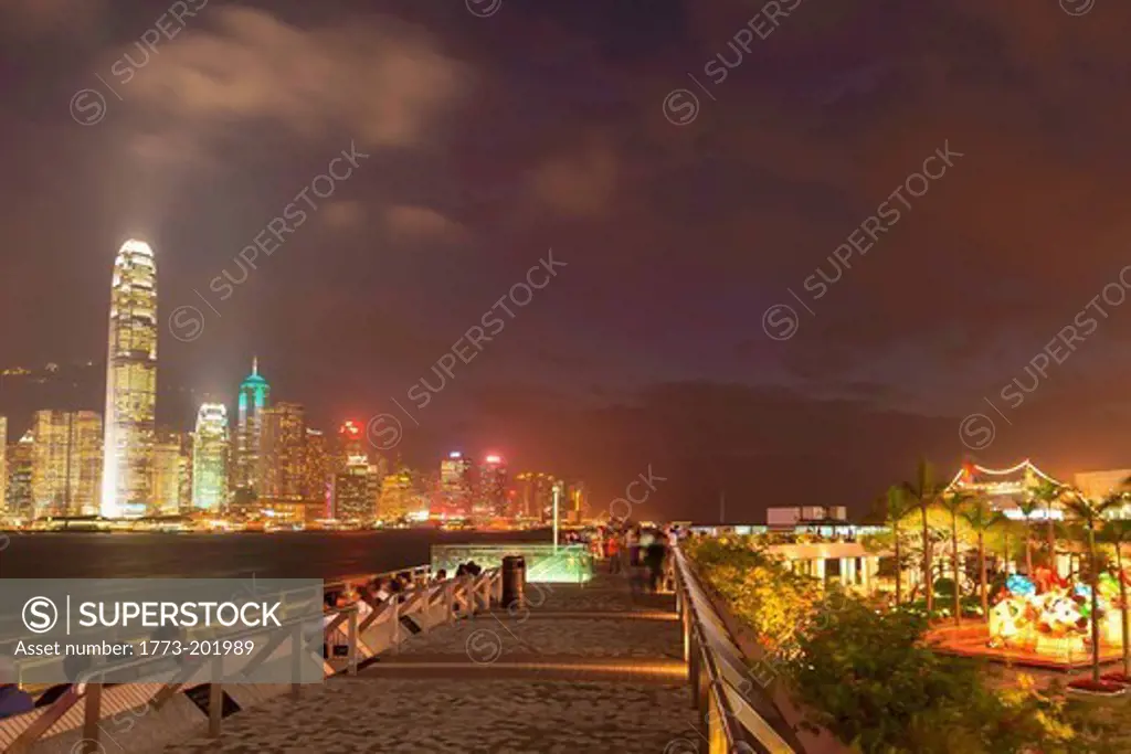Hong Kong Cultural Centre Promenade along the waterfront of Hong Kong, China
