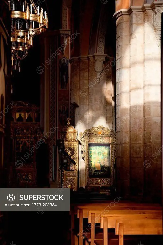 Interior of Saint George Orthodox Cathedral, Beirut, Lebanon