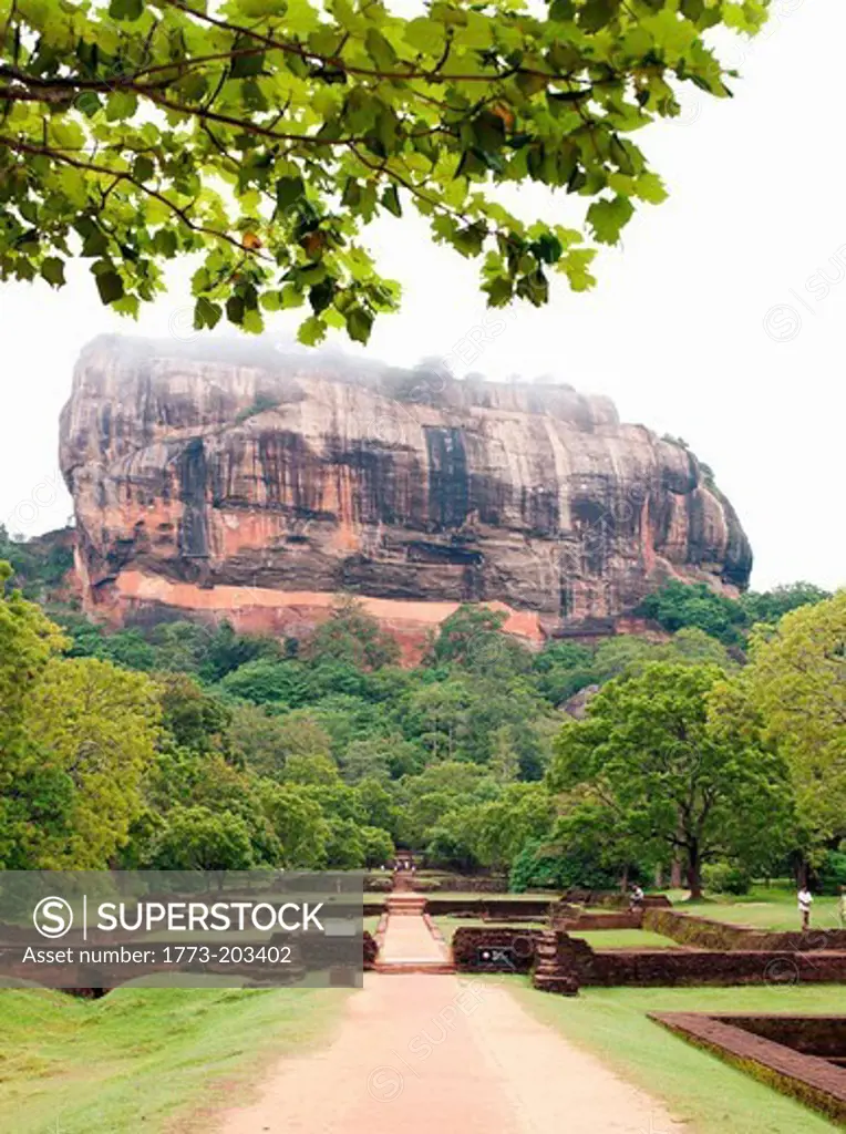 Sigiriya Rock, an ancient rock fortress and Unesco World Heritage Site, Sri Lanka