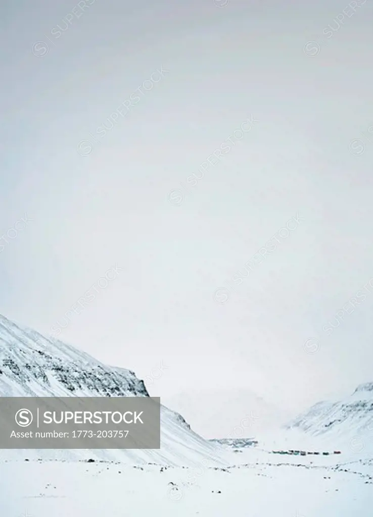 The largest town of the Svalbard archipelago, located in the Arctic Circle, Longyearbyen sits at the base of a huge valley in Spitsbergen, Norway