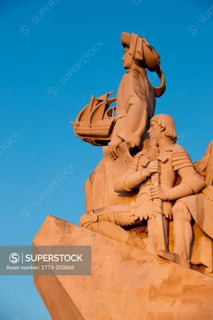The Padrao dos Descobrimentos monument, headed by Henry the Navigator, in the Belem district of Lisbon, Portugal. The monument stands to celebrate the Portuguese Age of Discovery