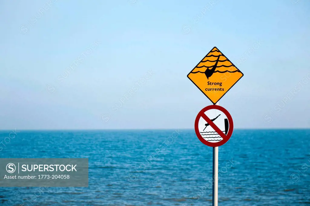 Sign by the sea, Skerries, Ireland