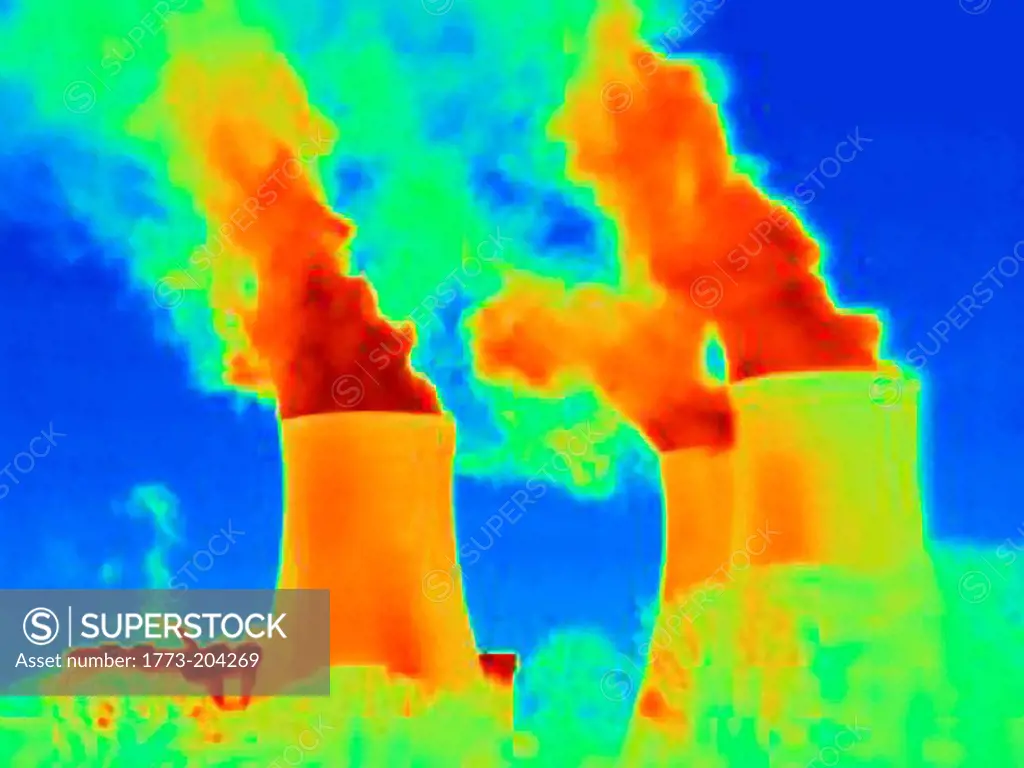 Thermal image of power station