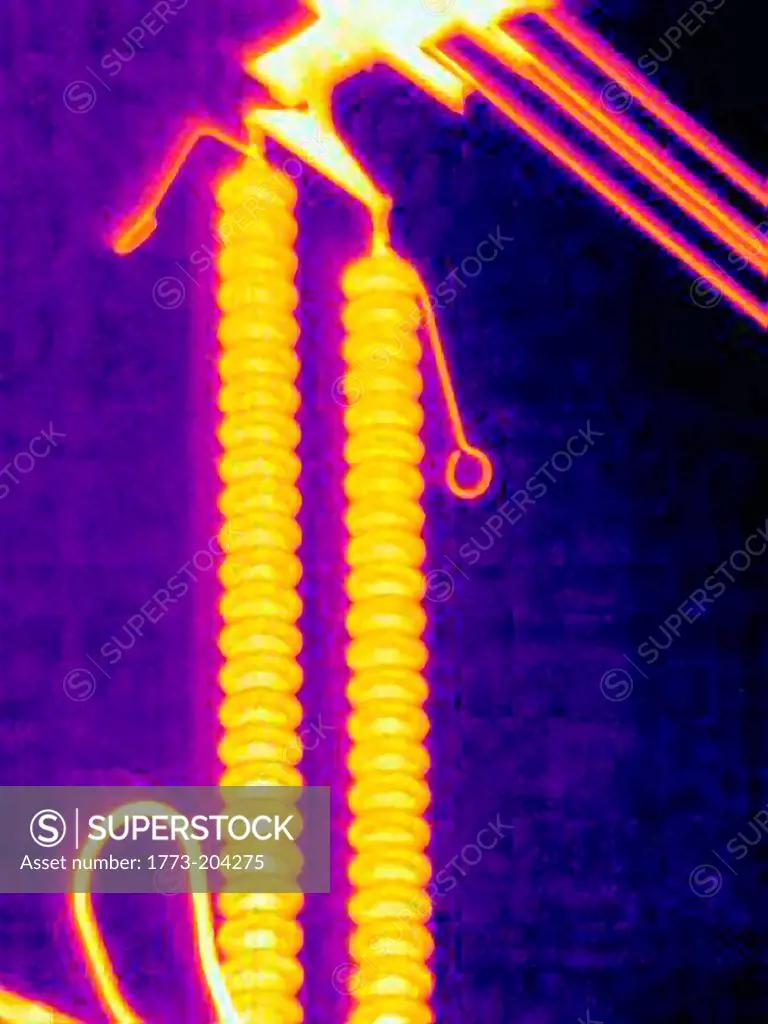 Electricity filament, thermal image