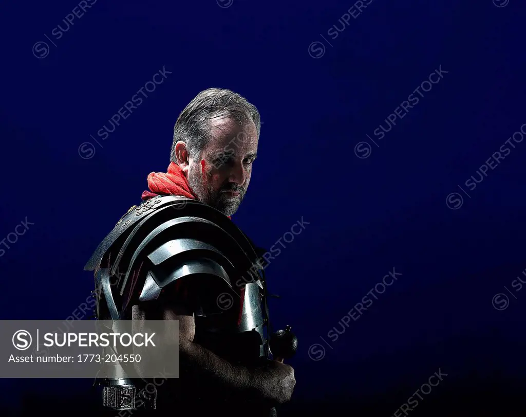 Portrait of man in armour