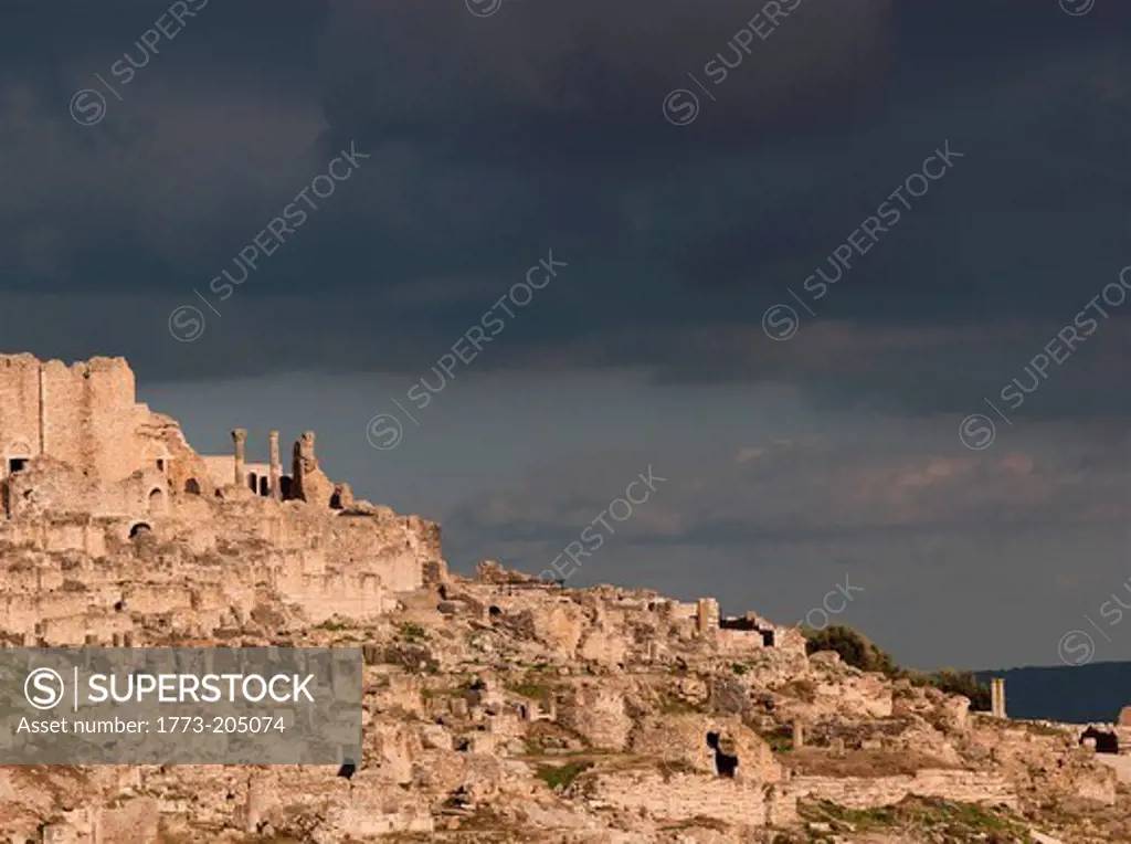 Ancient Roman city of Dougga, a UNESCO World Heritage Site in northern Tunisia