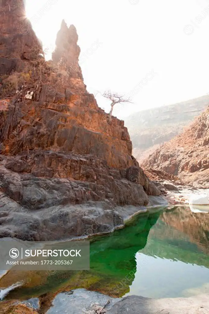 Wadi Dirhir, a fresh water spring at Dixsam, Socotra, Yemen