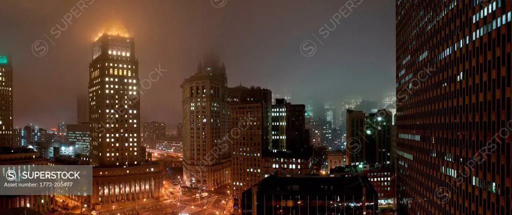 View of The Jacob K. Javits Federal Building, Manhattan, New York City, USA