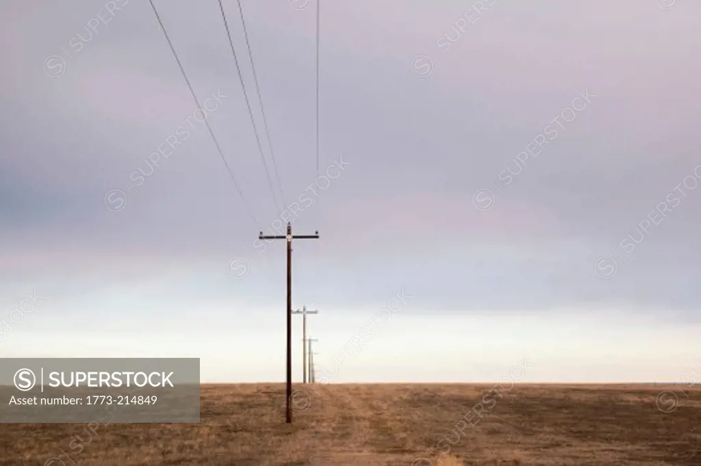 Electricity power cables and poles