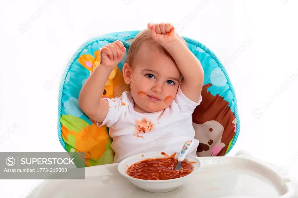 Baby mealtime mess