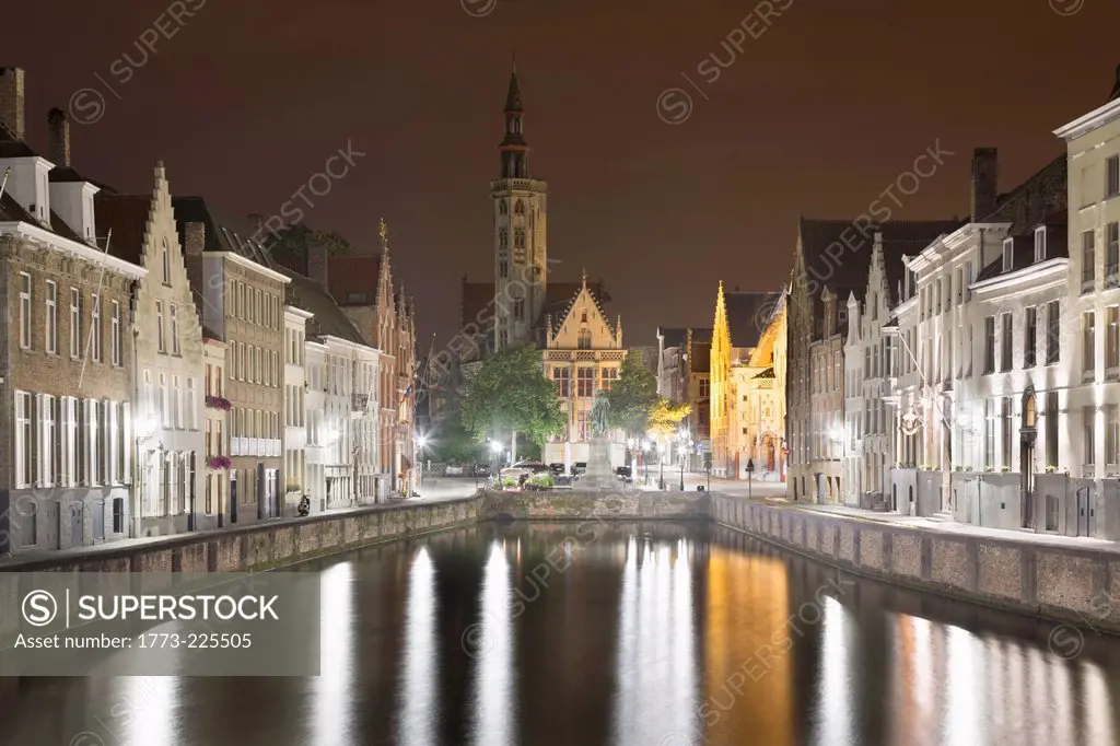 Jan van Eyckplein, Canals of Bruges, Belgium
