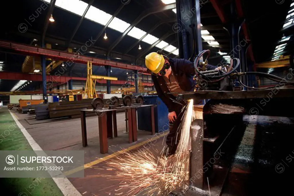 Work takes places at BAE Systems shipyard in Govan, on the banks of the River Clyde