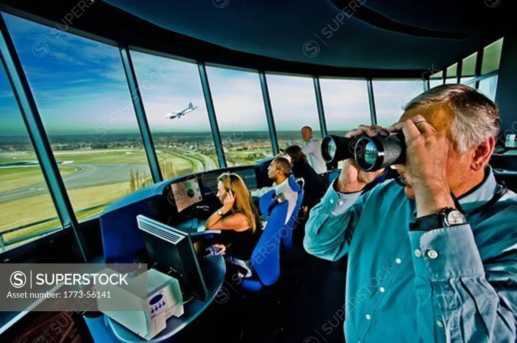 The most recent generation Airport control tower Pointsman Sky Air Traffic