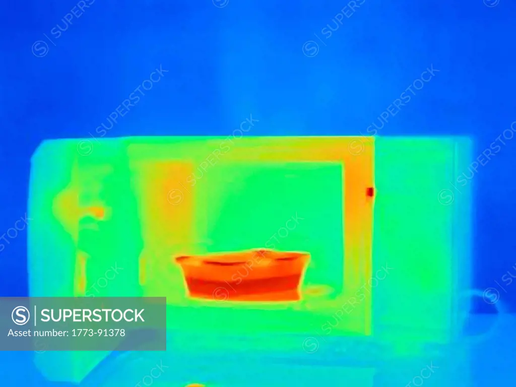Thermal image of microwave