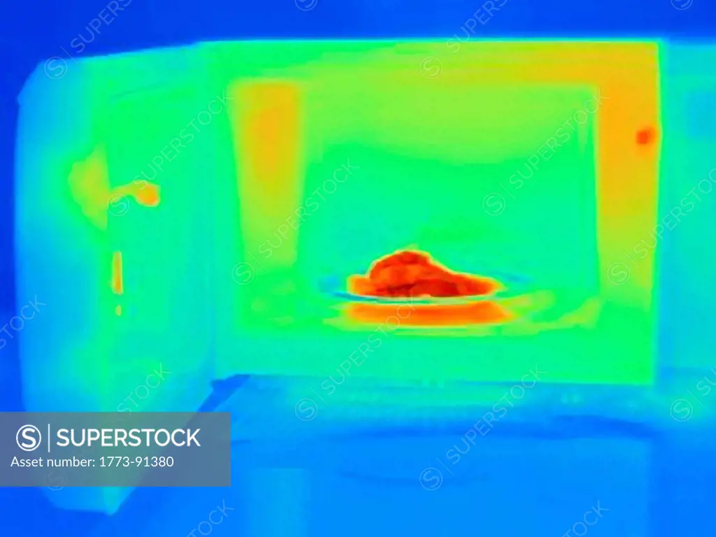 Thermal image of microwave