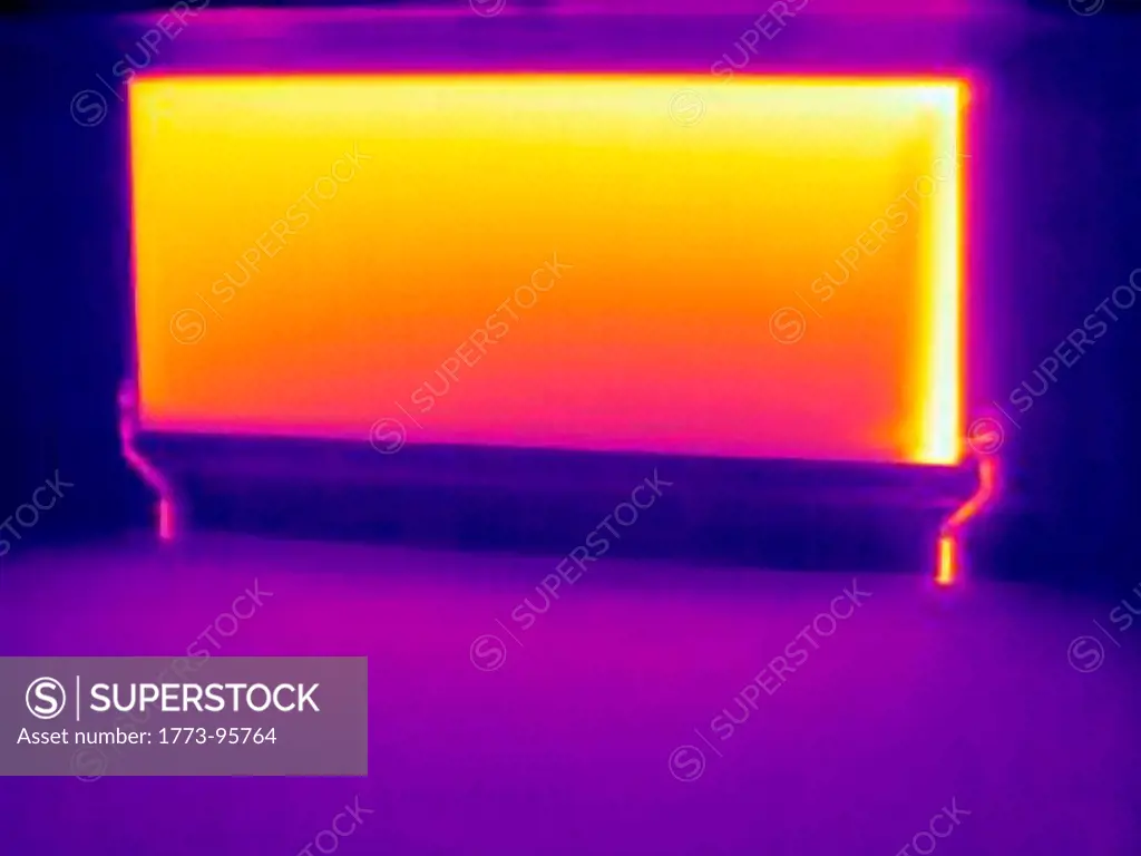 Thermal image of heating radiator