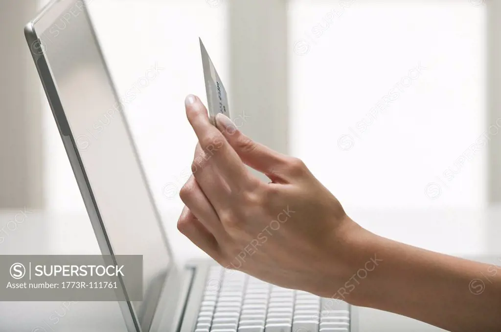 Woman doing shopping online