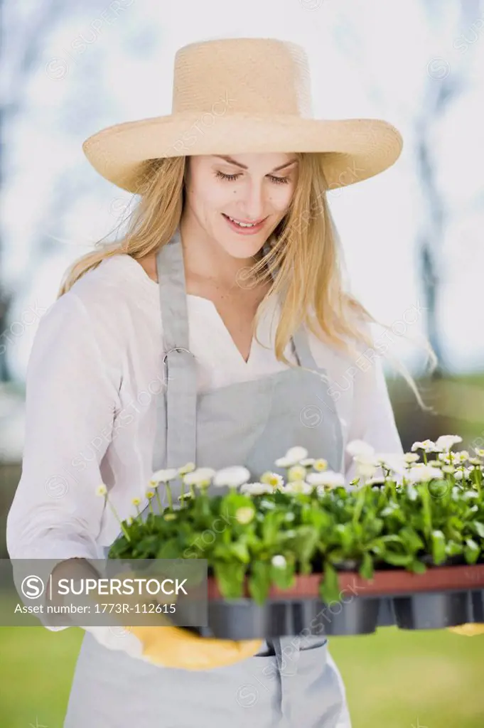 woman gardening