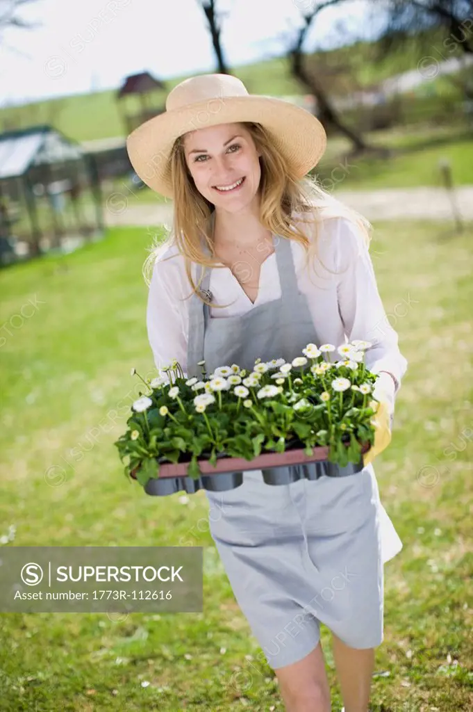 woman gardening