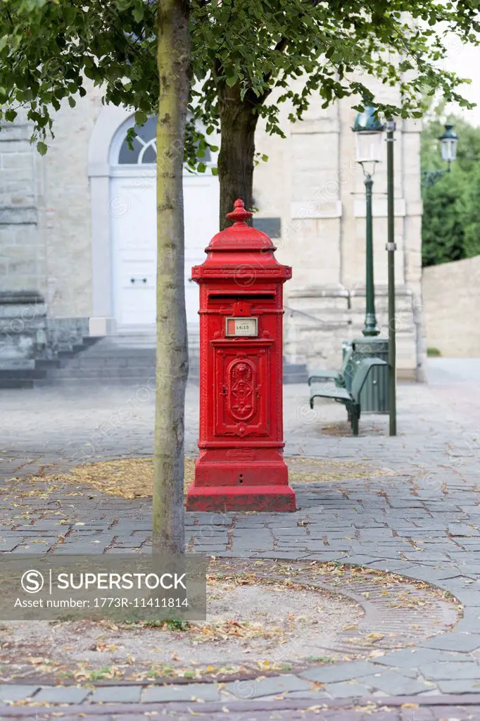 Postbox in Bruges, Belgium