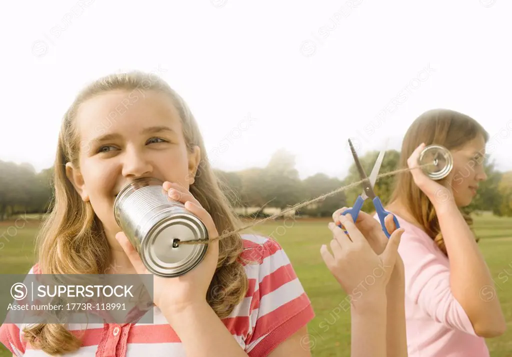 Kids with Tin Can Phones