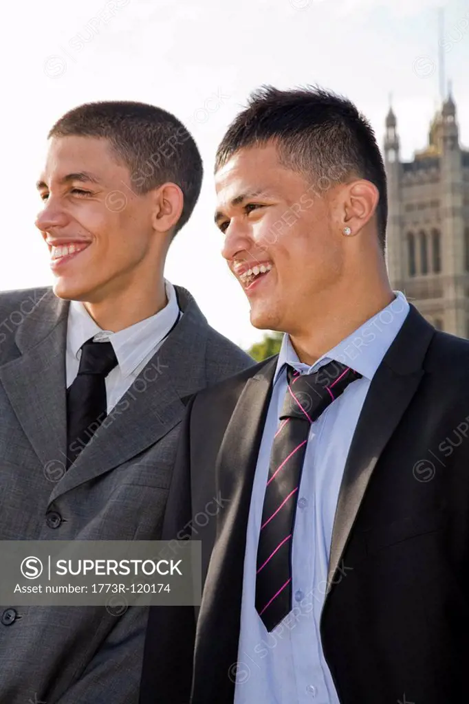 Multi cultural Teenagers in suits