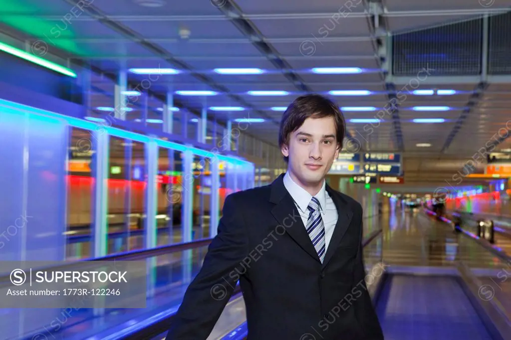young businessman at airport