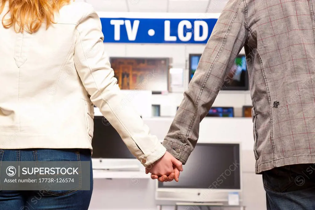 Couple buying new TV