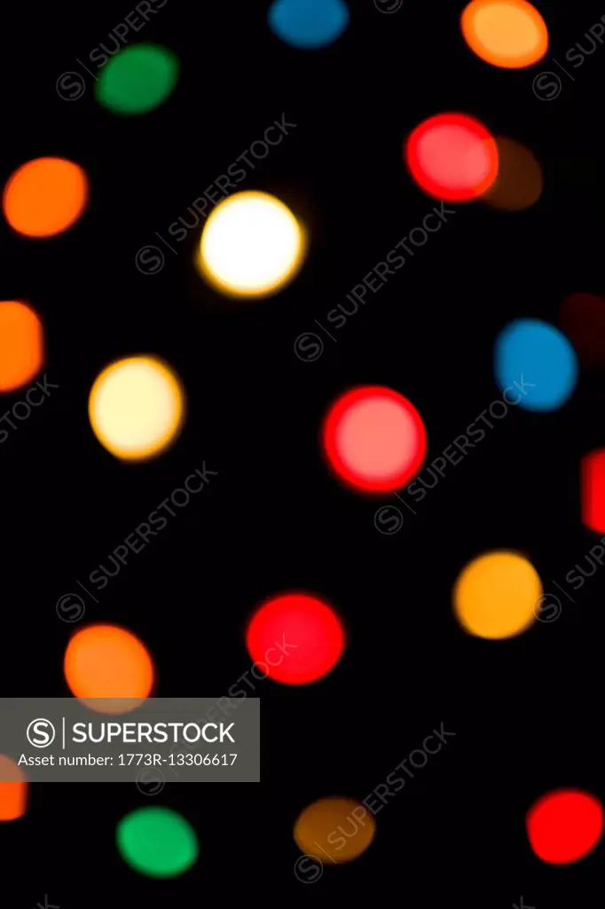 Multicolored electric lights, abstract