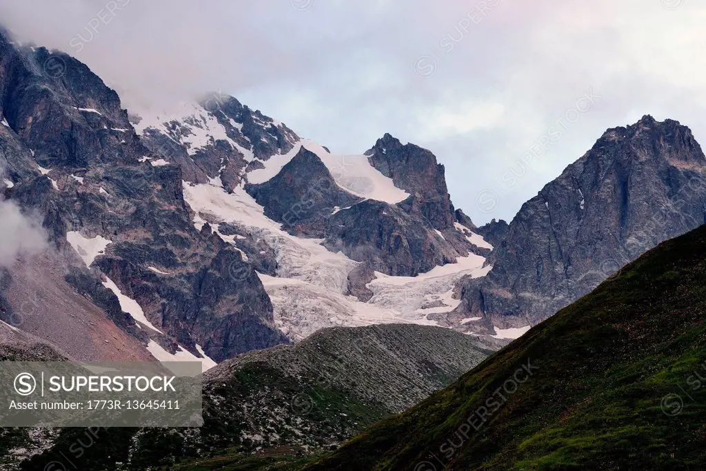 Snowcapped mountains, Caucasus, Svaneti, Georgia