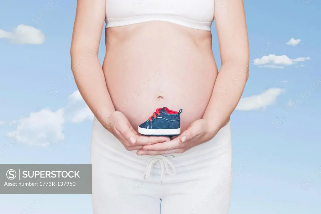 Pregnancy bump with shoe