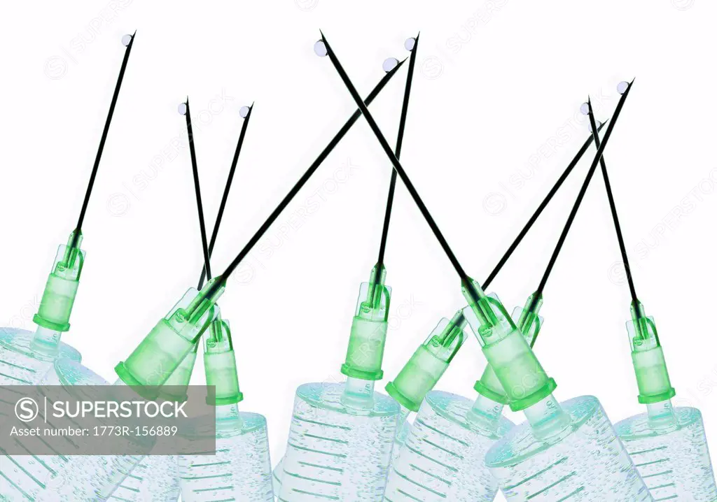 Close up of syringes