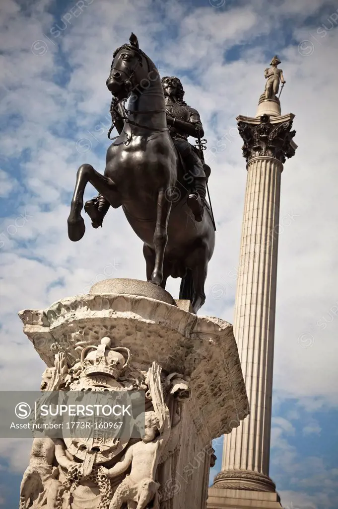 Lord Nelson statue in Trafalgar Square