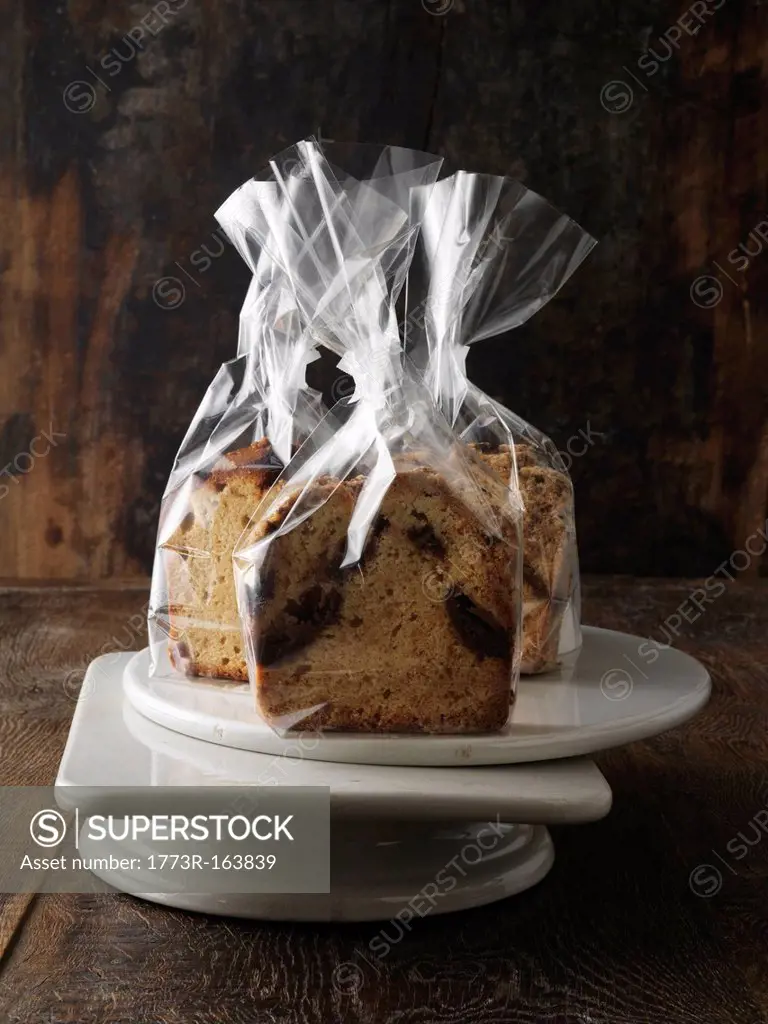 Breads in cellophane gift bags