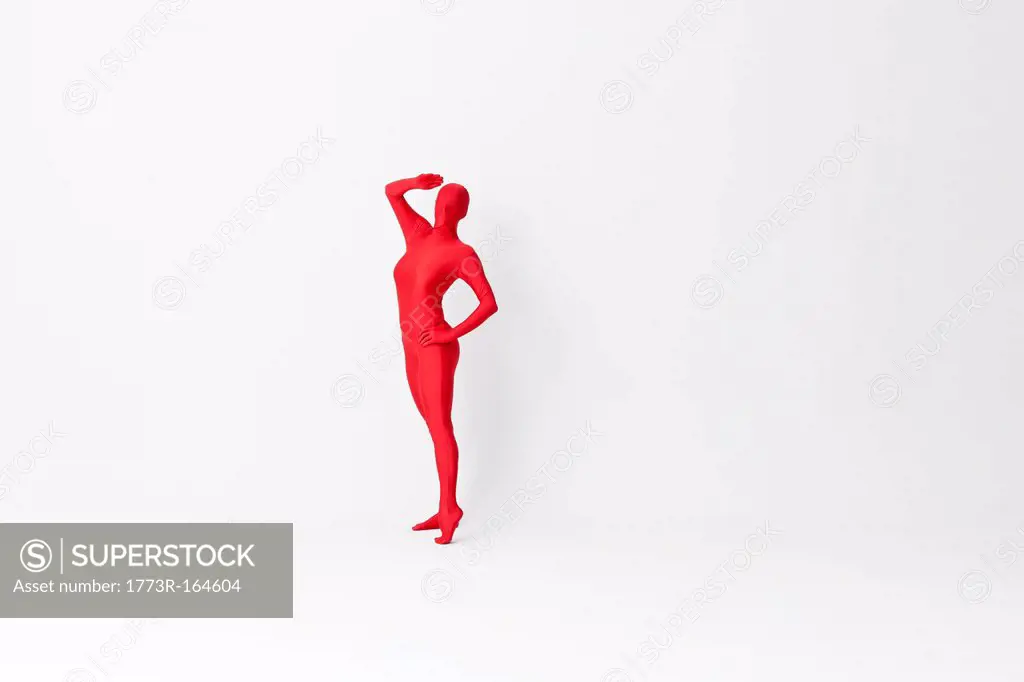 Woman in bodysuit posing