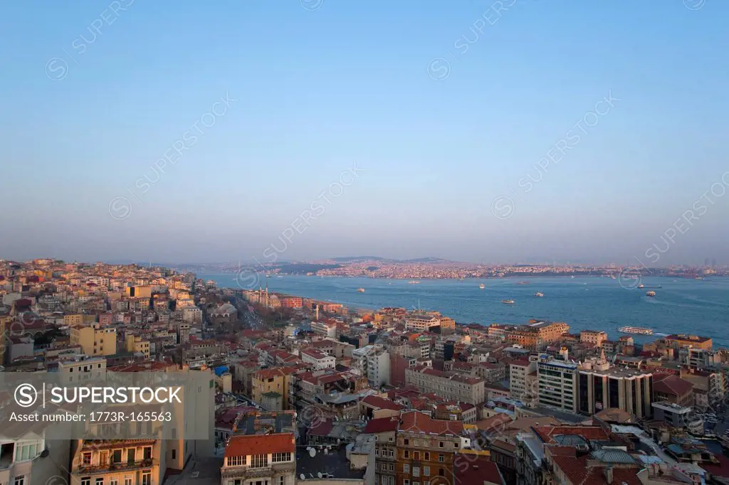 Bosphorus from Galata tower, Istanbul, Turkey