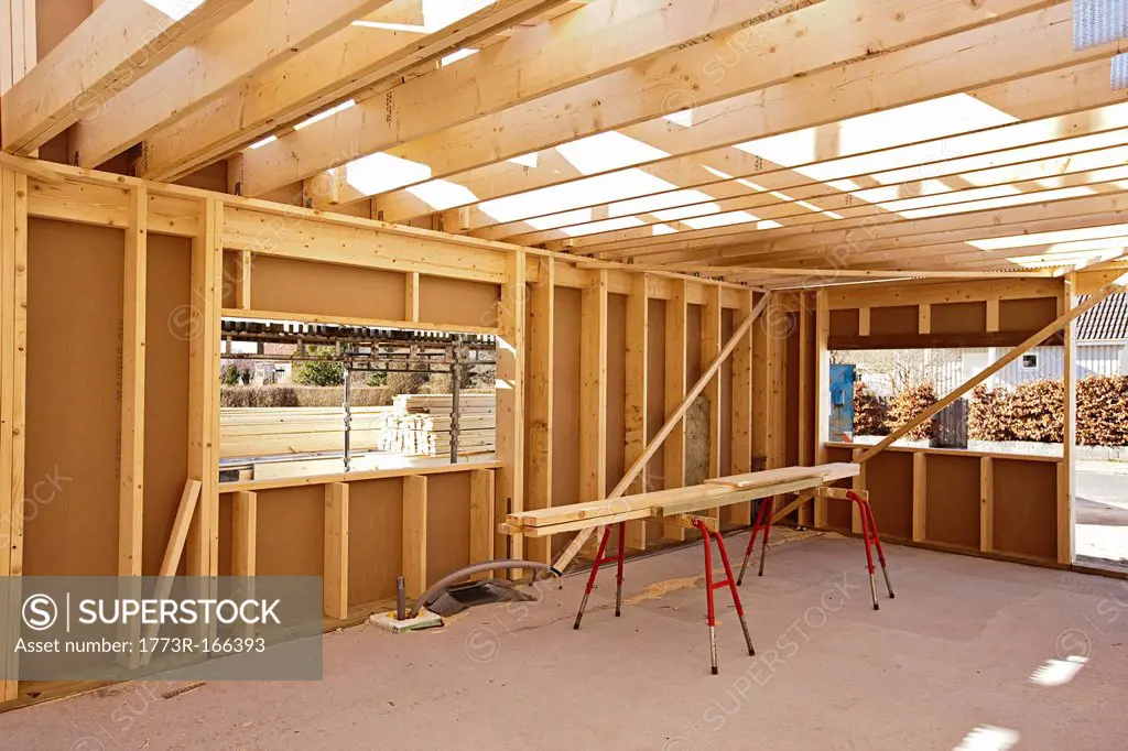 Interior of building under construction