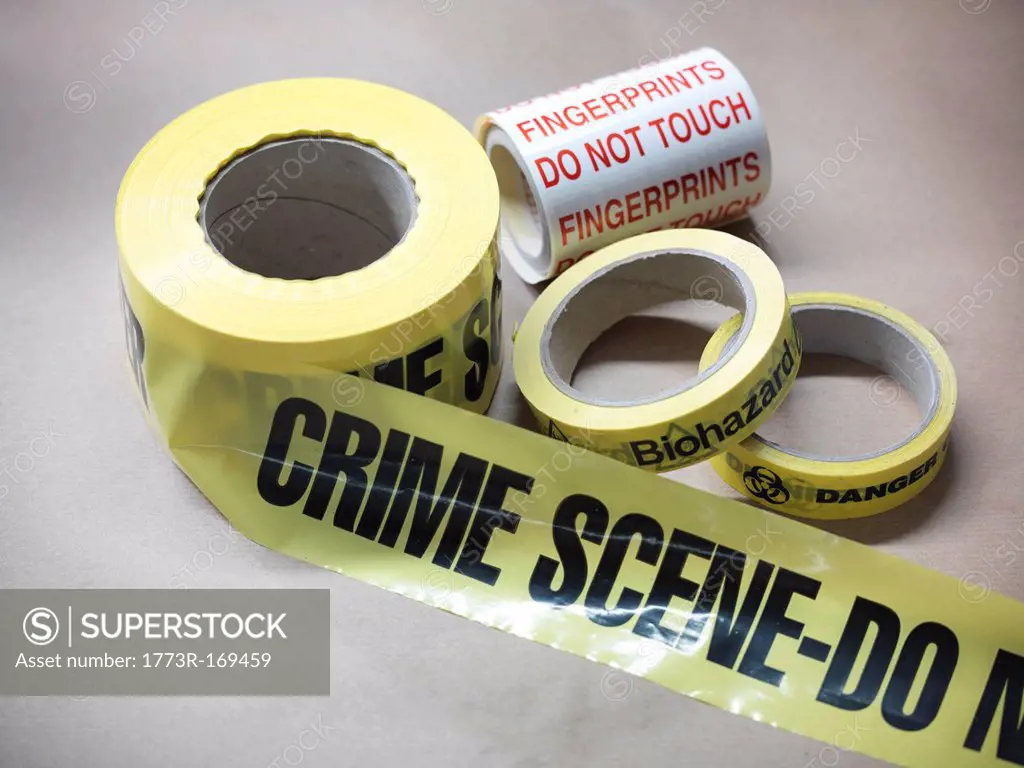 Close up of crime scene tape