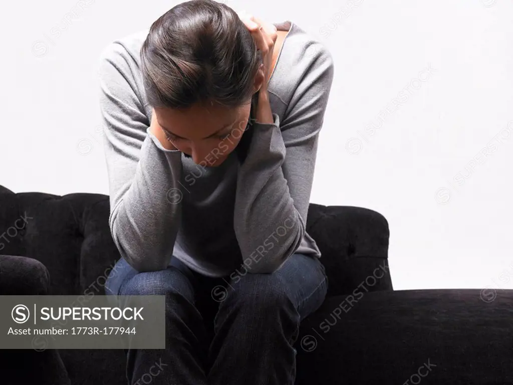 Woman looking depressed